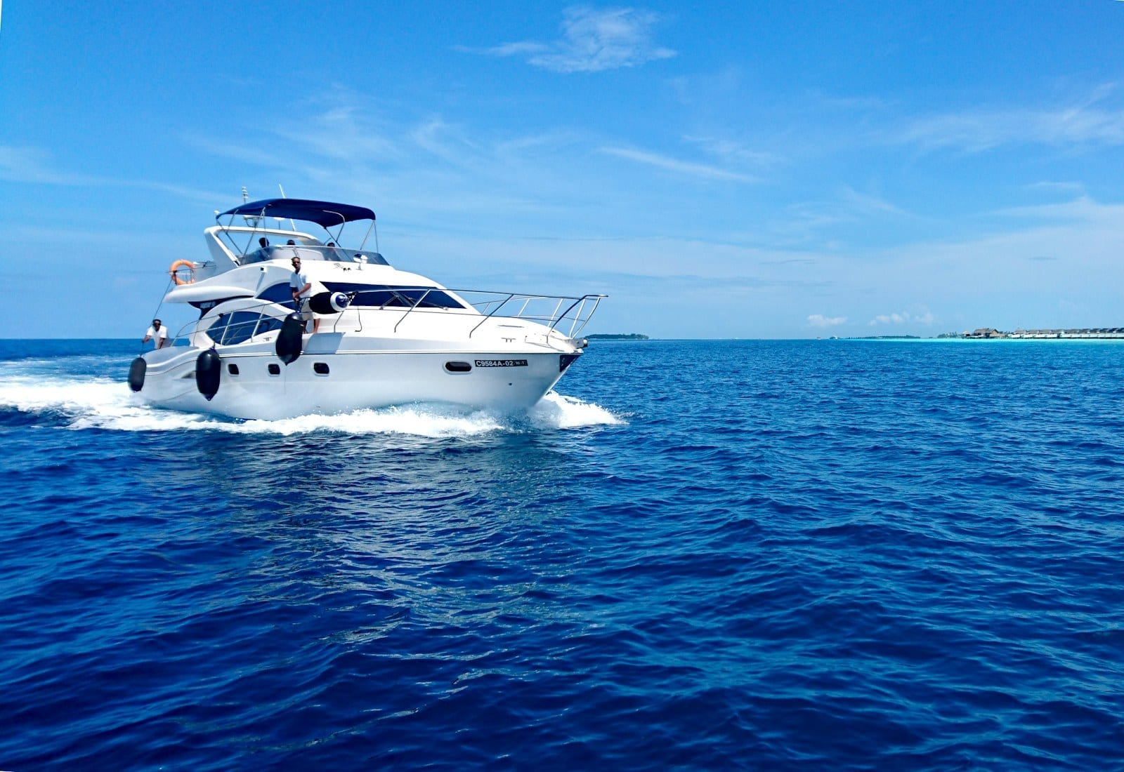 Yacht moored in a marina, ready for technical inspection
